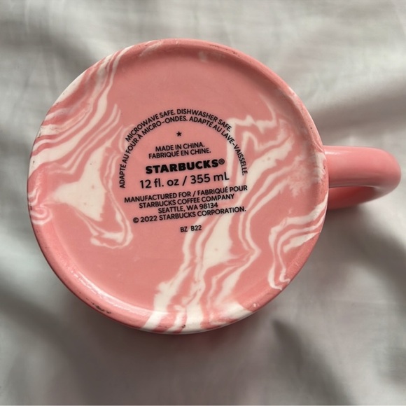 PINK MARBLE STARBUCKS MUG - Picture 3 of 3